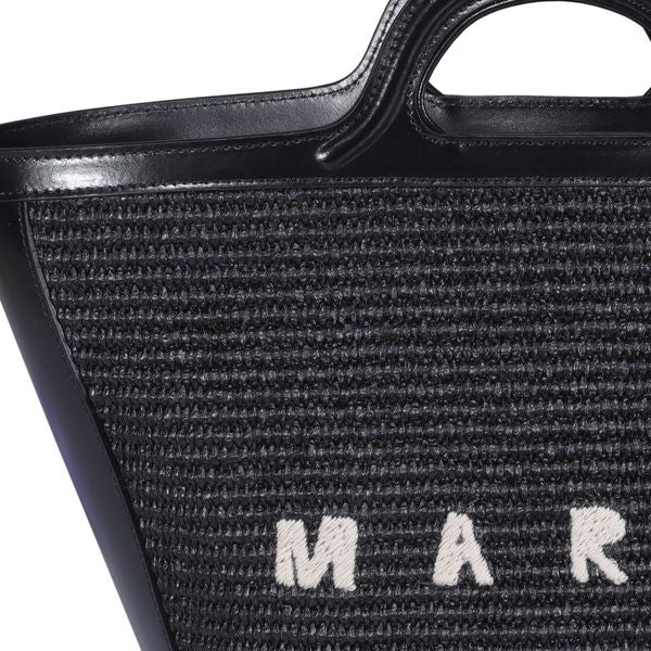 MARNI Mini Leather and Raffia Tropicalia Summer Handbag