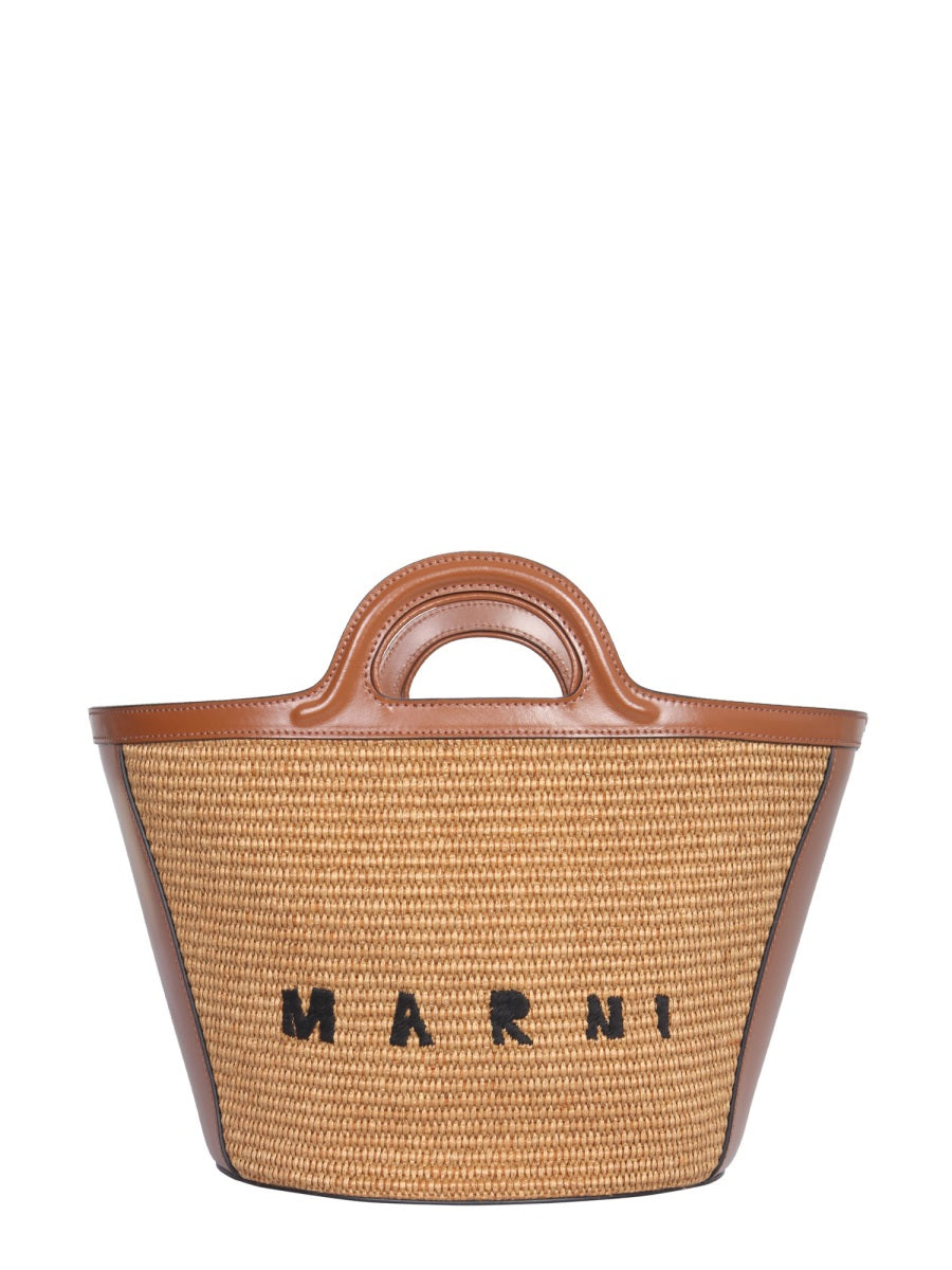 MARNI Stylish Leather and Fabric Handbag