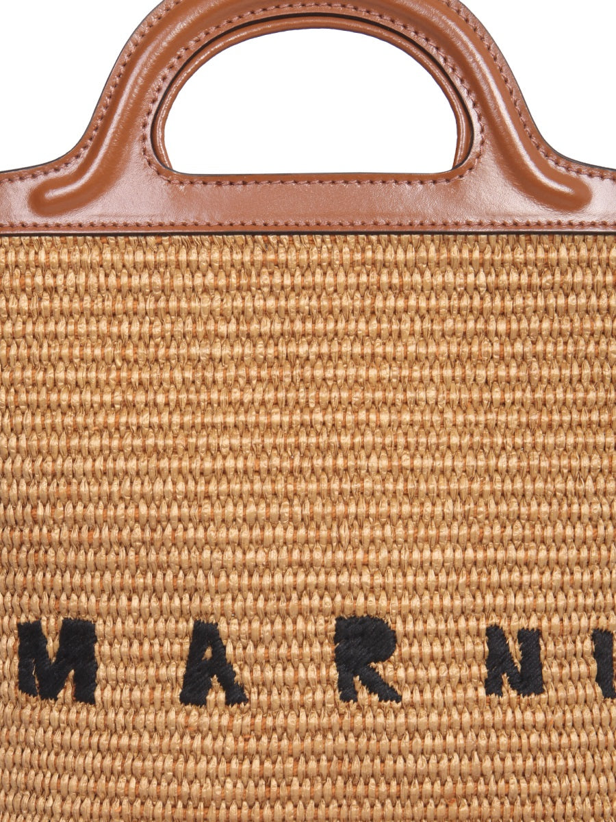 MARNI Stylish Leather and Fabric Handbag