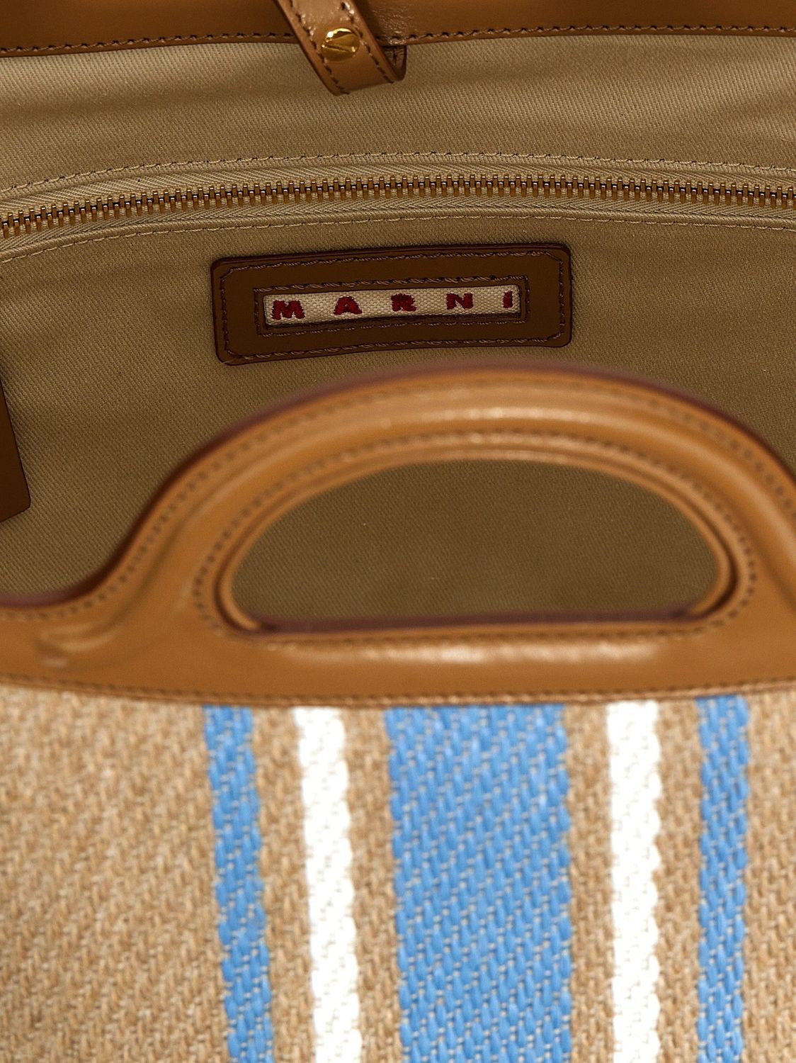 MARNI Embroidered Canvas Tropicalia Bucket Handbag