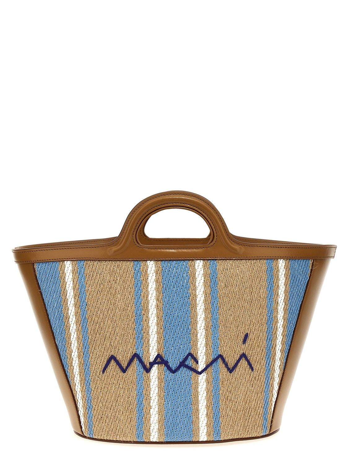 MARNI Embroidered Canvas Tropicalia Bucket Handbag