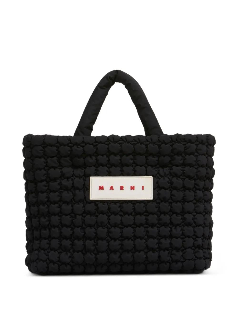 MARNI Mini Quilted Handbag with Two Top Handles
