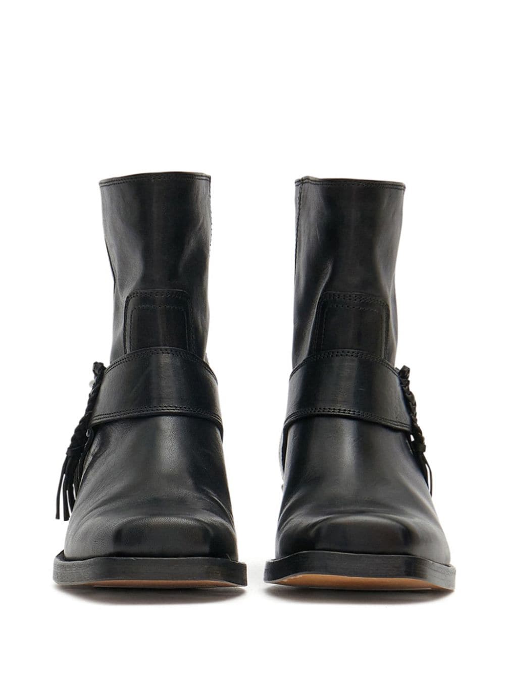 ISABEL MARANT Luxury Leather Stacked Cuban Heels Boots for Women