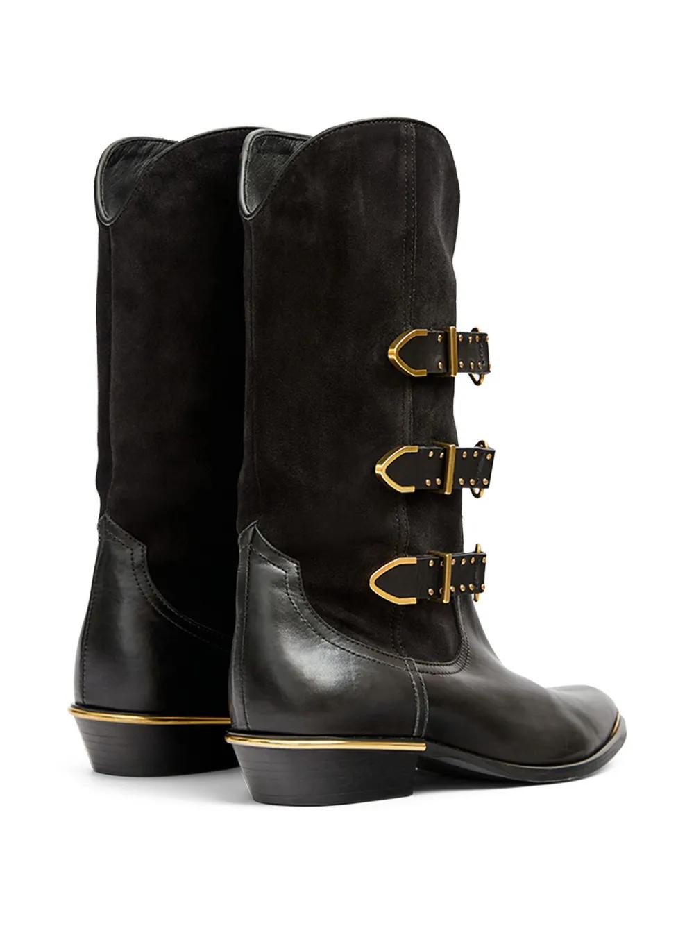 ISABEL MARANT MEXIA Buckle-Fastening Boots with Three Buckles