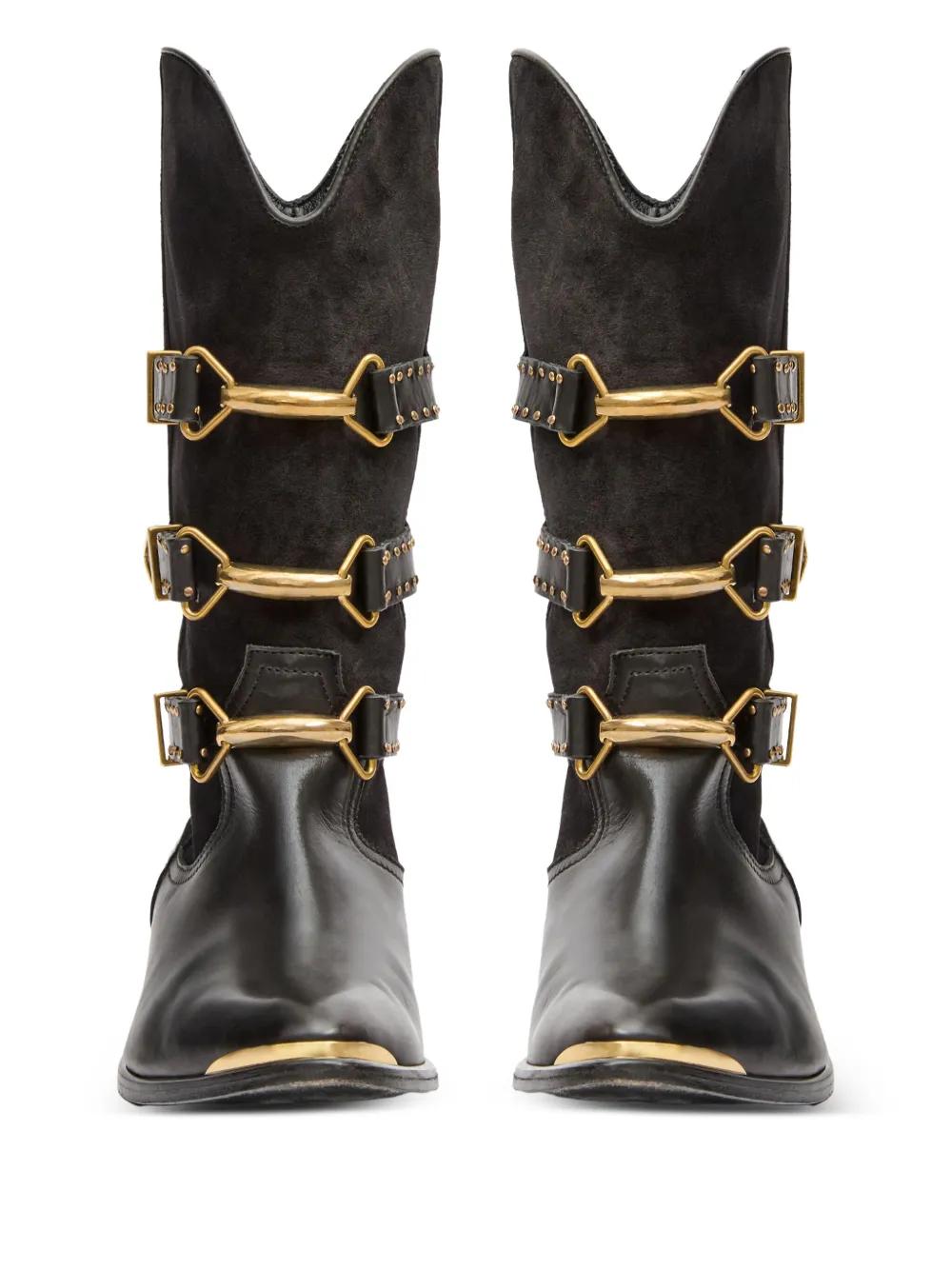 ISABEL MARANT MEXIA Buckle-Fastening Boots with Three Buckles