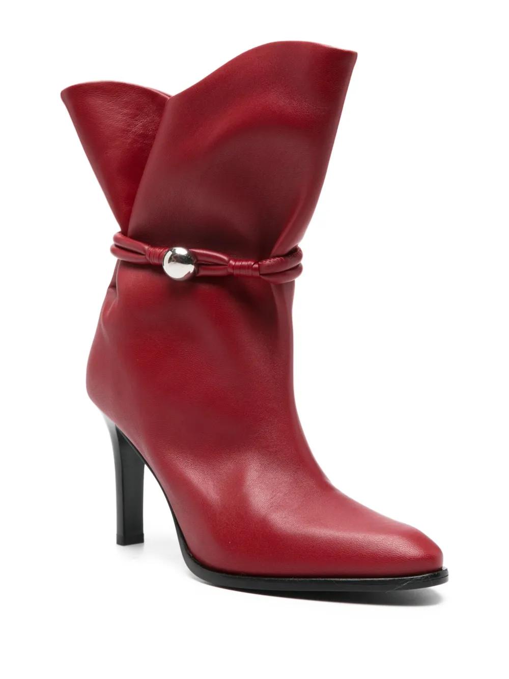 ISABEL MARANT 90MM Lolya Leather Ankle Boots