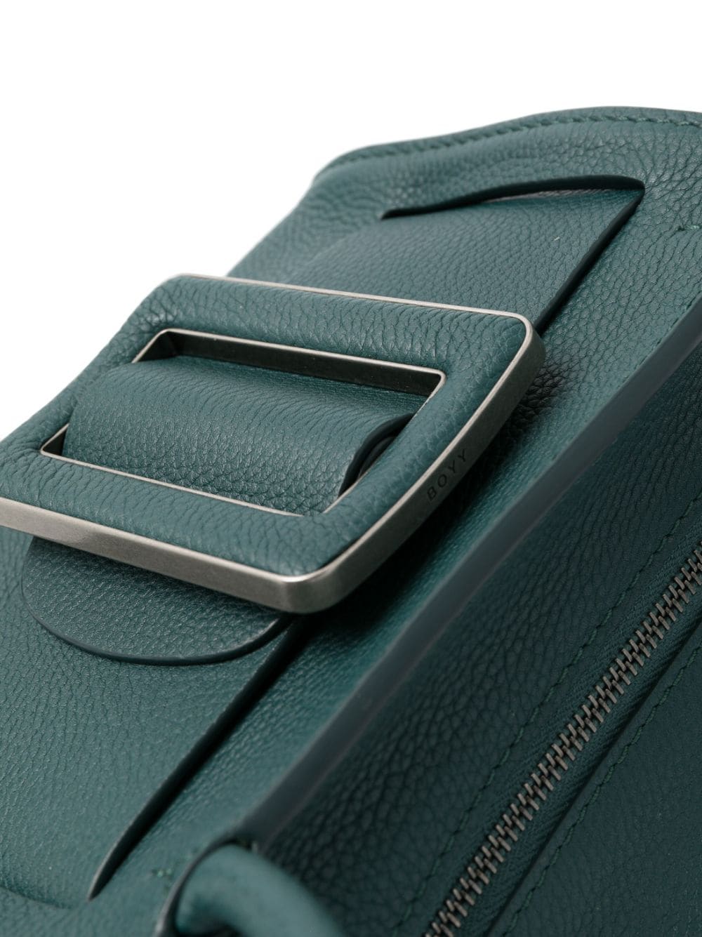 BOYY Mini Grained Leather Handbag with Decorative Buckle