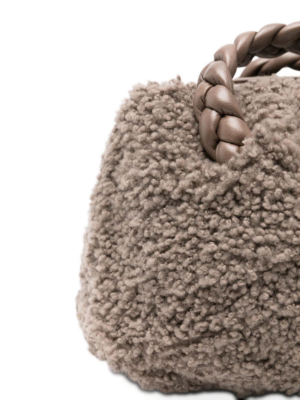 HEREU Textured Braided Top Handle Handbag