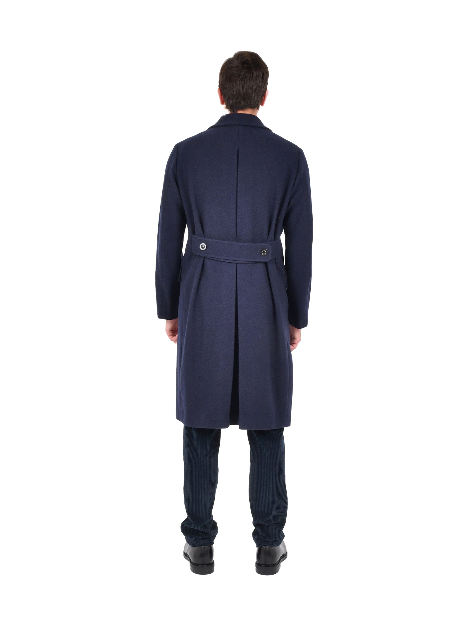 BOGLIOLI Double-Breasted Tailored Coat with Martingale Belt