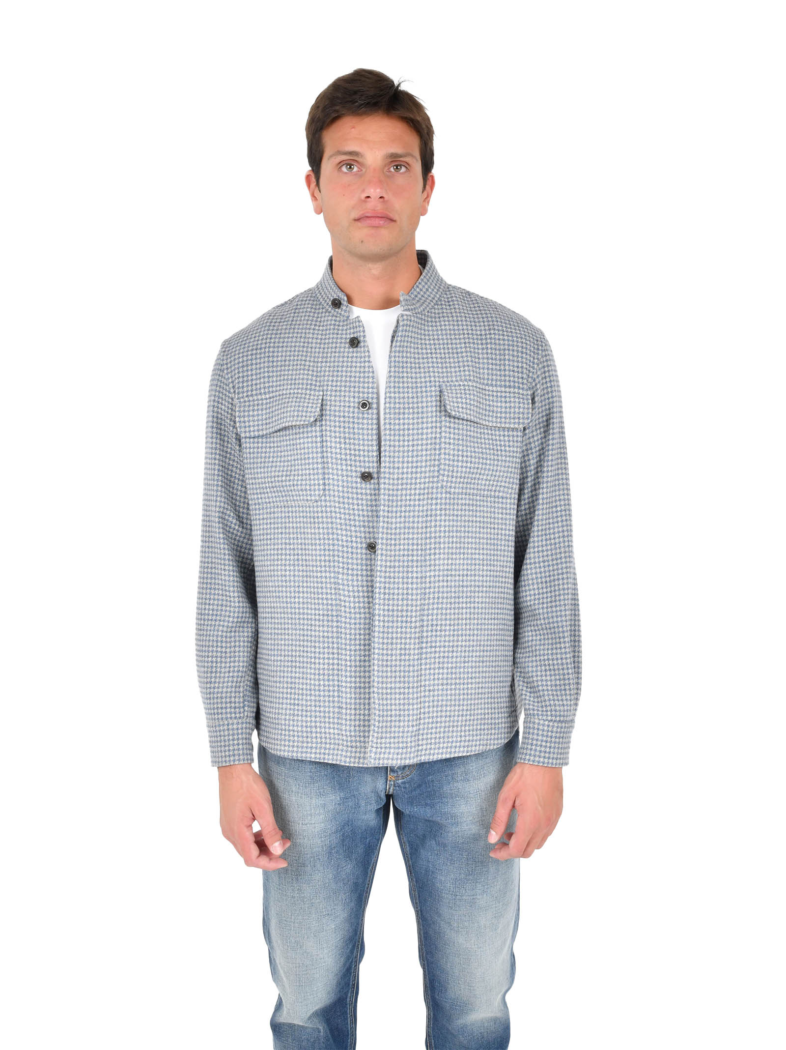 BOGLIOLI Sophisticated Guru-Collar Overshirt - Men’s