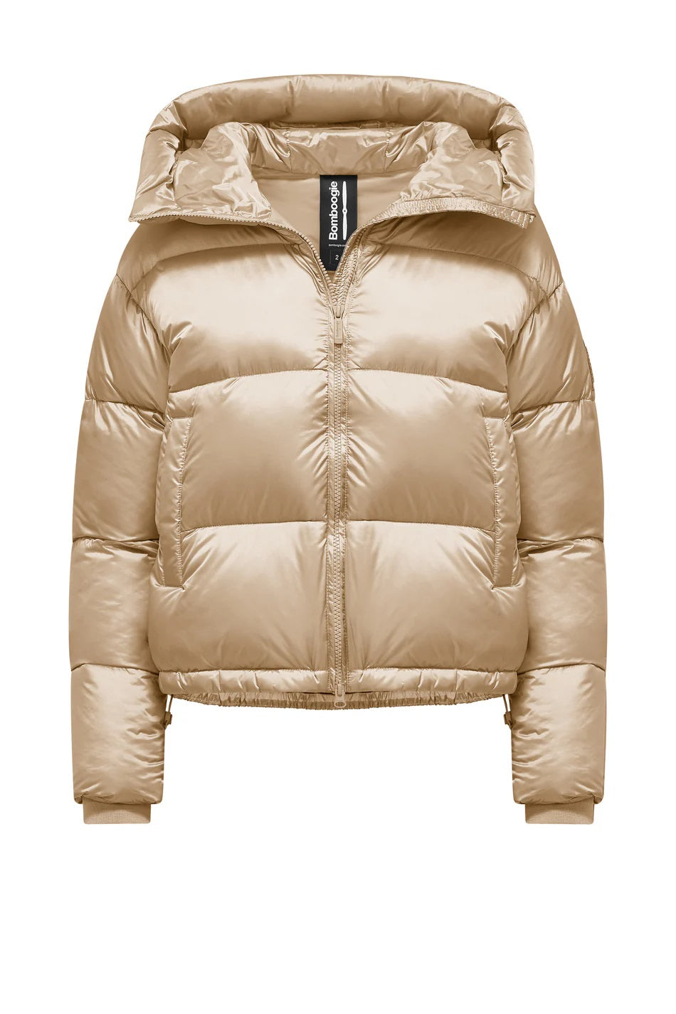 BOMBOOGIE Cropped Down Jacket with Fixed Hood