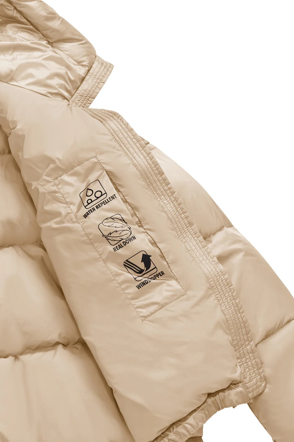 BOMBOOGIE Cropped Down Jacket with Fixed Hood