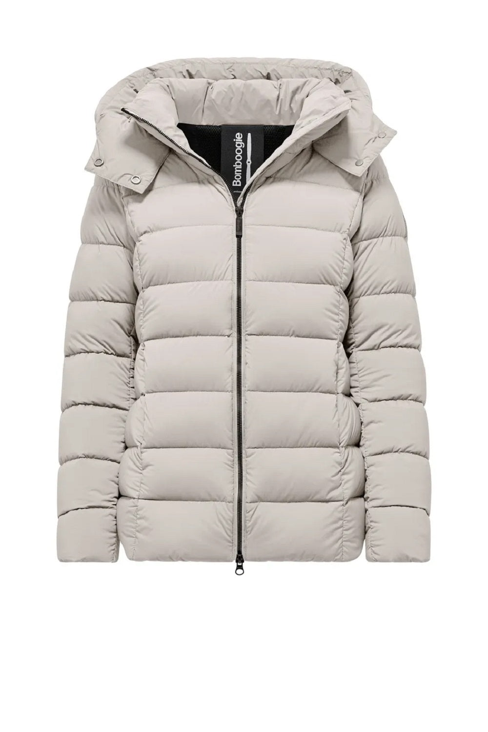 BOMBOOGIE Slim Fit Down Jacket with Detachable Hood
