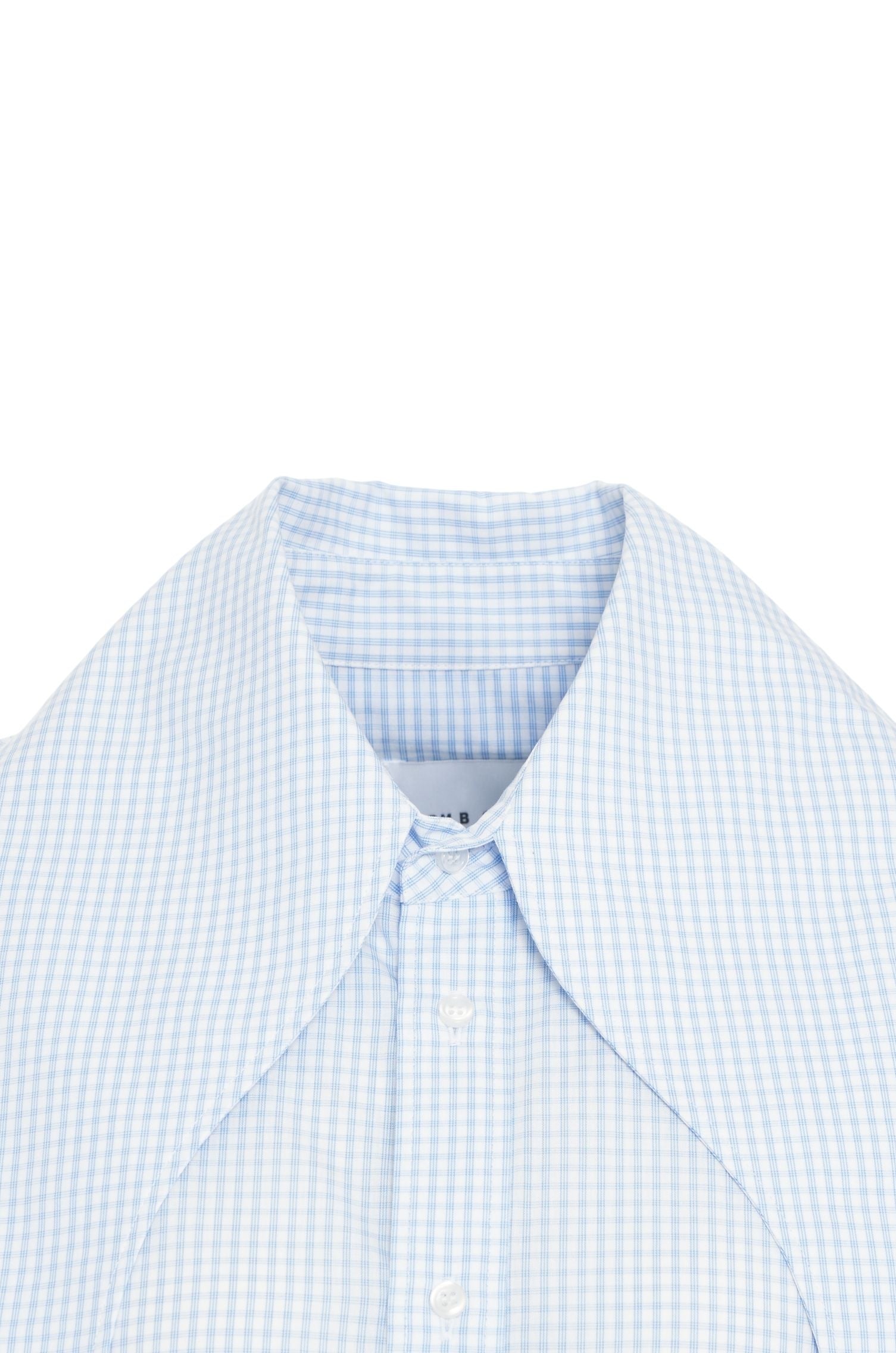 BOMBO STUDIO Checkered Oversized Blouse with Wide Collar