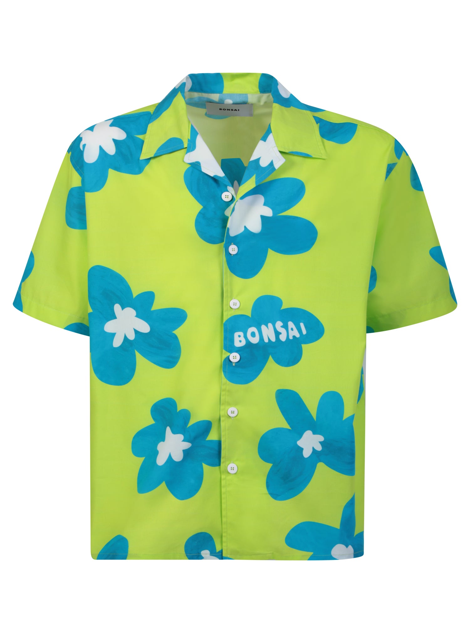 BONSAI Floral Print Mini Bowling Shirt