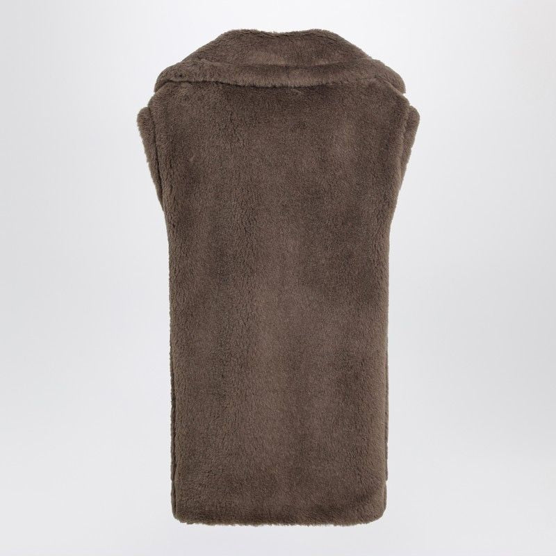 MAX MARA Double-Breasted Teddy Gilet in Alpaca and Wool