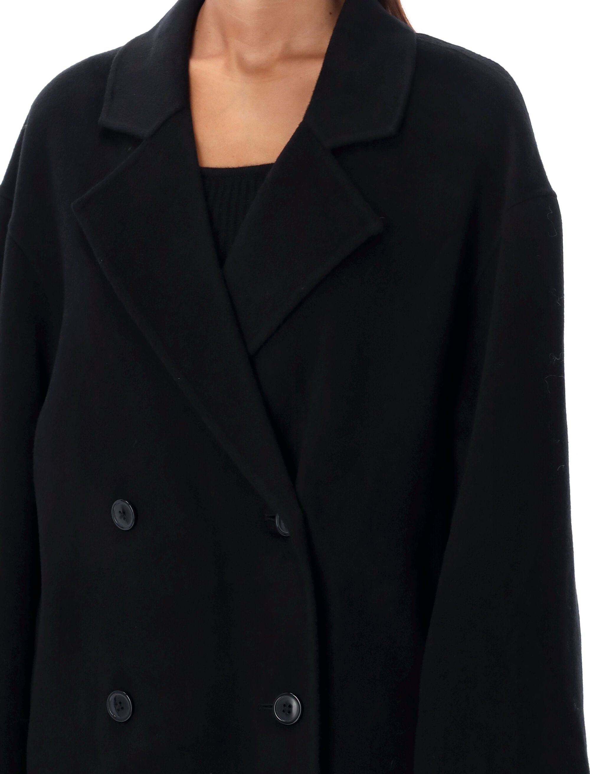 LOULOU Oversized Wool Jacket with Notched Lapel - Size S