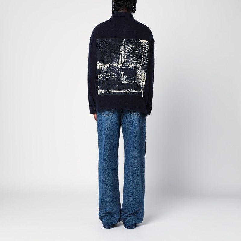 DESTIN Men's Wool Overshirt with Graphic Print