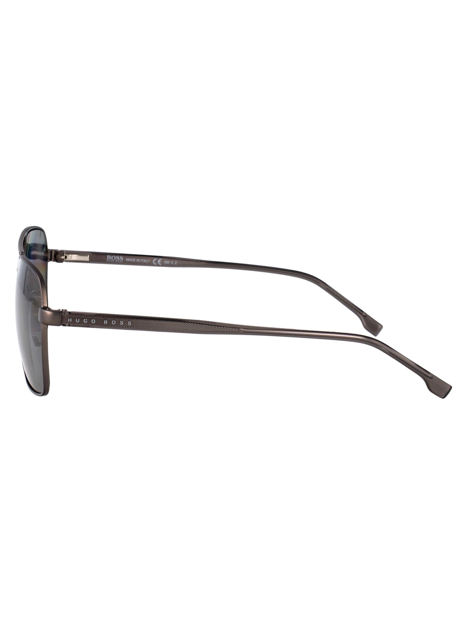 BOSS Matte Ruthenium Stainless Steel Sunglasses for Men