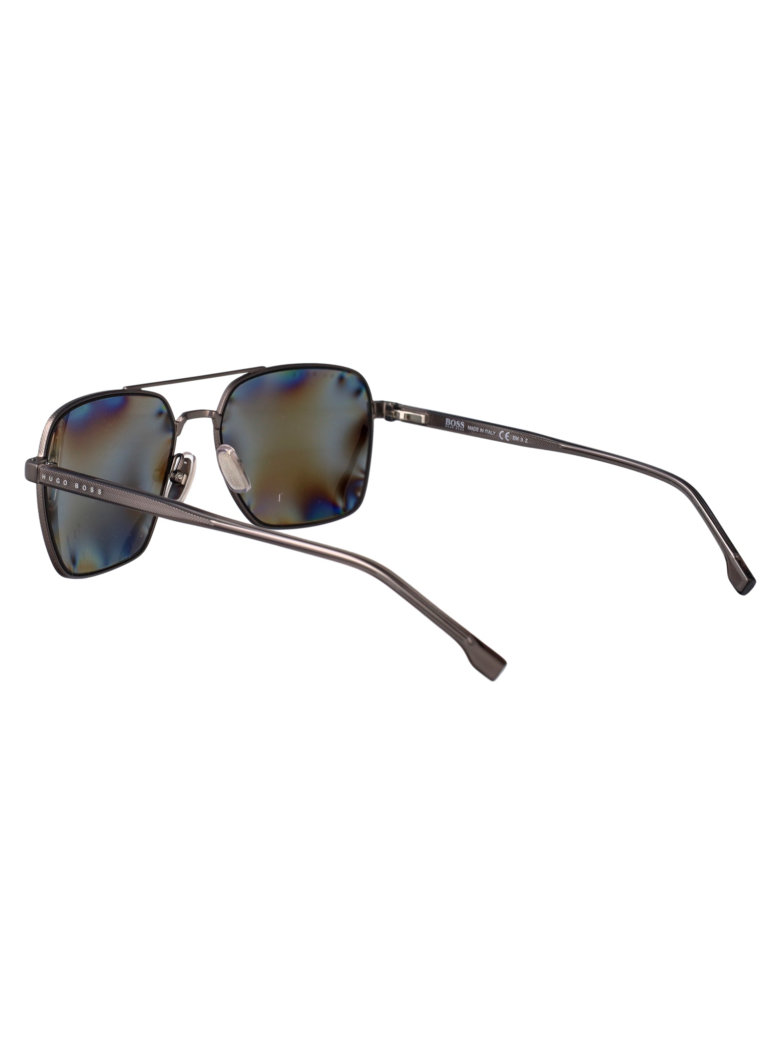 BOSS Matte Ruthenium Stainless Steel Sunglasses for Men