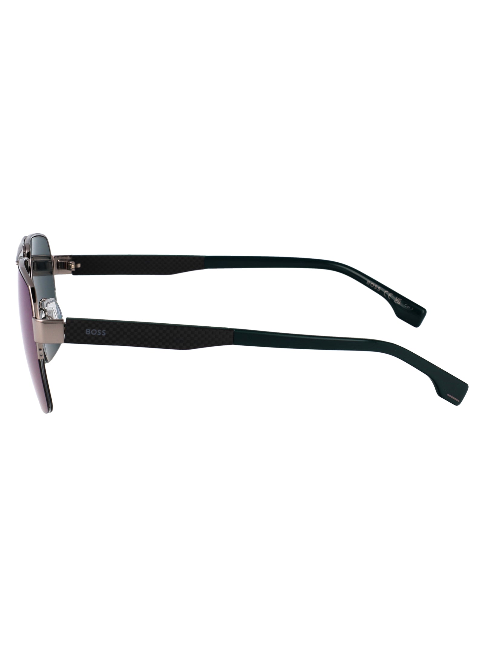 BOSS Ruthenium Stainless Steel Sunglasses for Men
