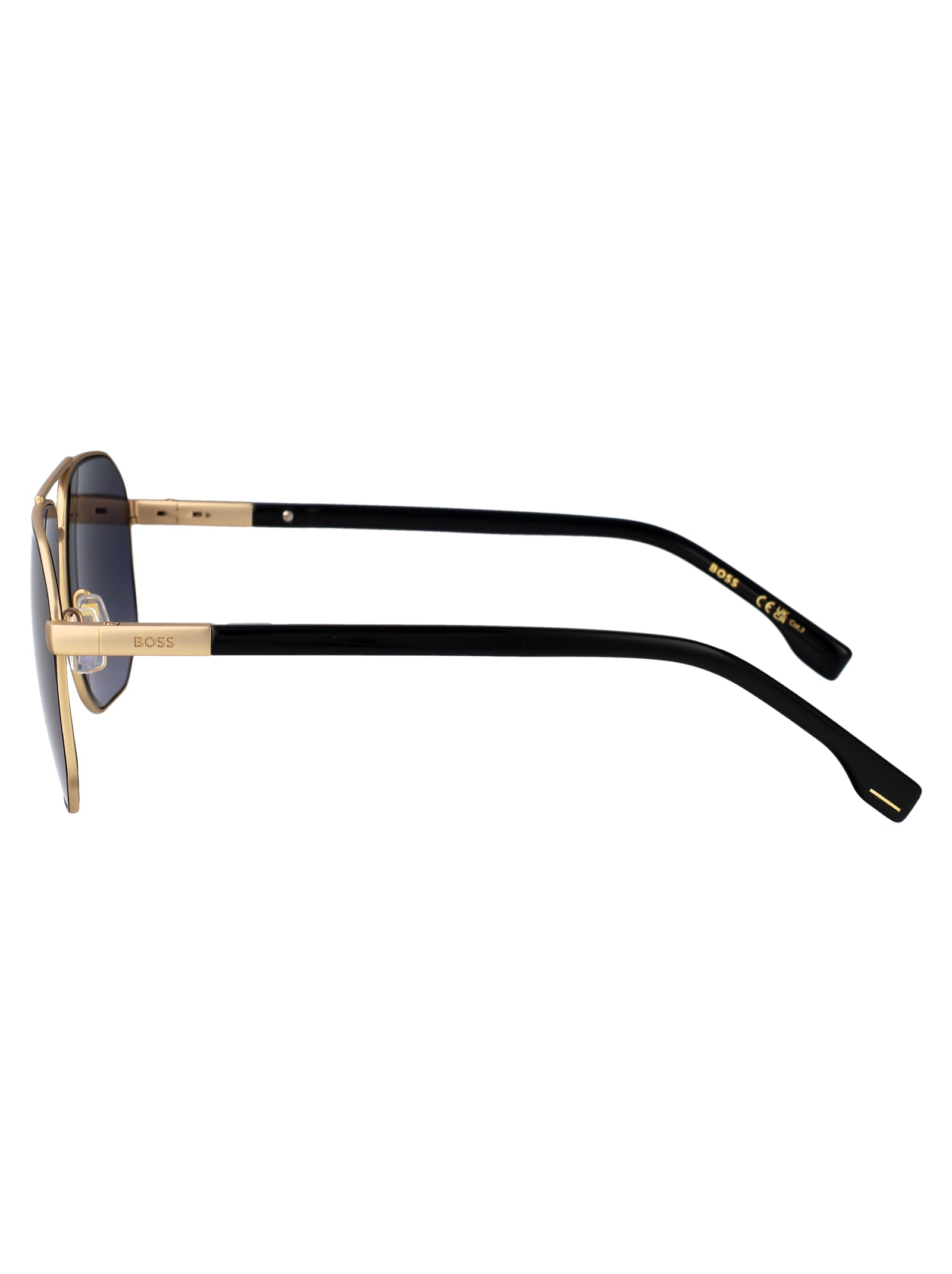 HUGO BOSS Men's Matte Steel Sunglasses