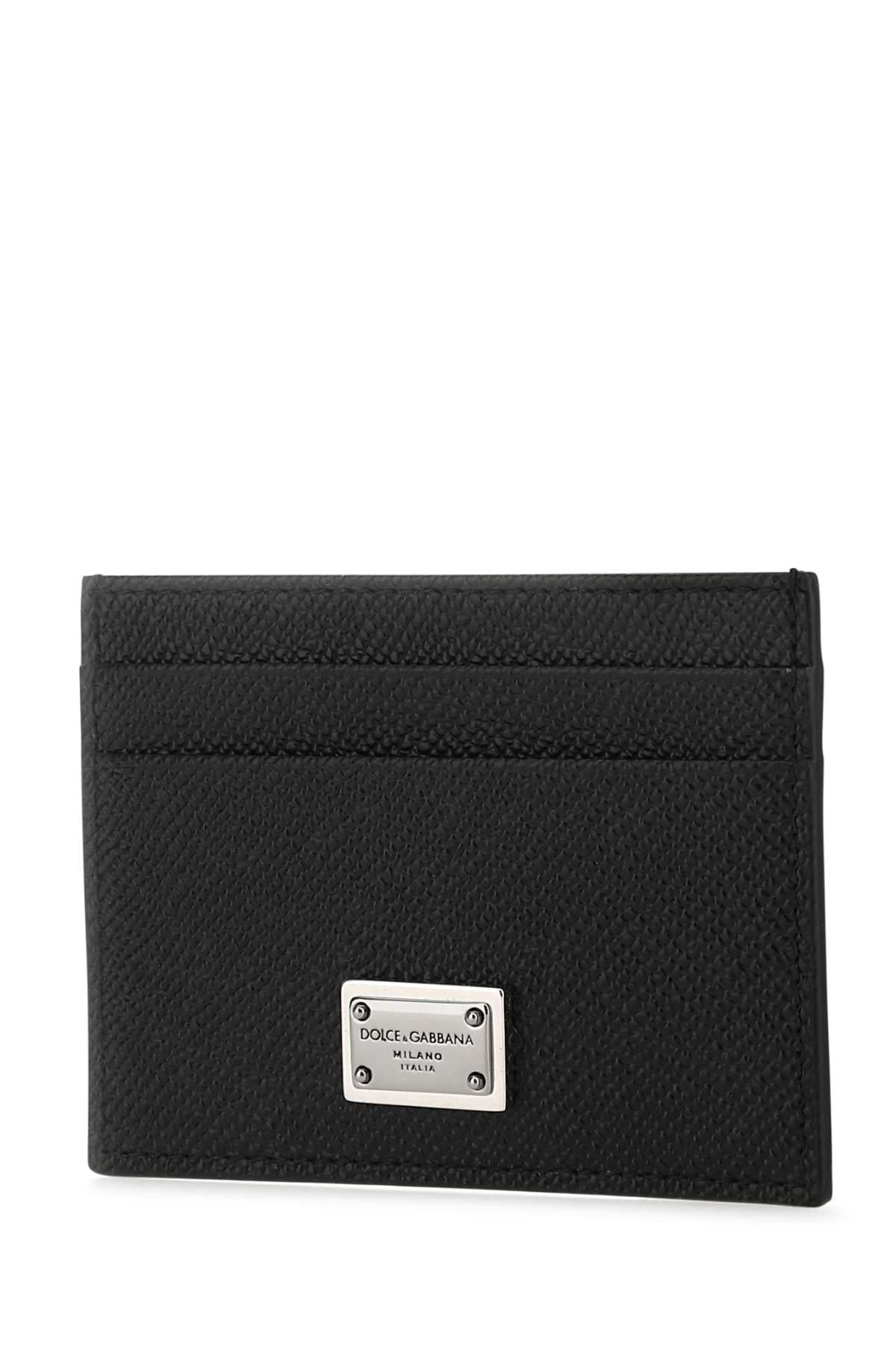 DOLCE & GABBANA Mini Calfskin Card Holder with Four Slots