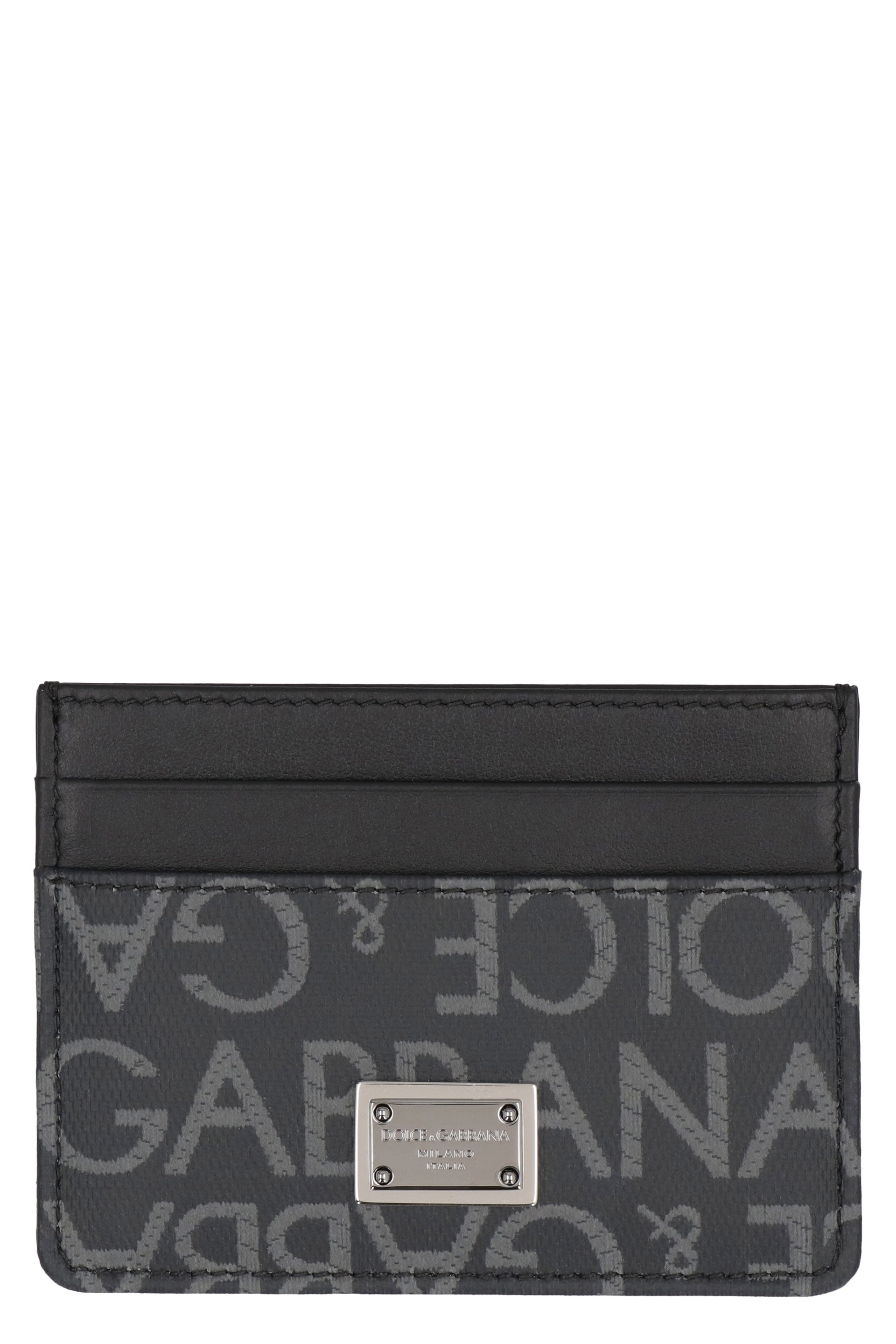 DOLCE & GABBANA Logo Detail Mini Leather Card Holder