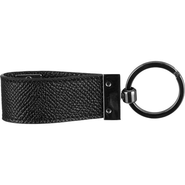 DOLCE & GABBANA Mini Leather Keyring with Logo - 11 x 4 cm