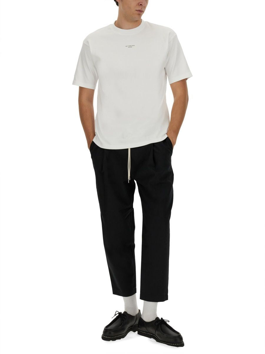 DRÔLE DE MONSIEUR Cropped Wool-Polyester Pants - Size L