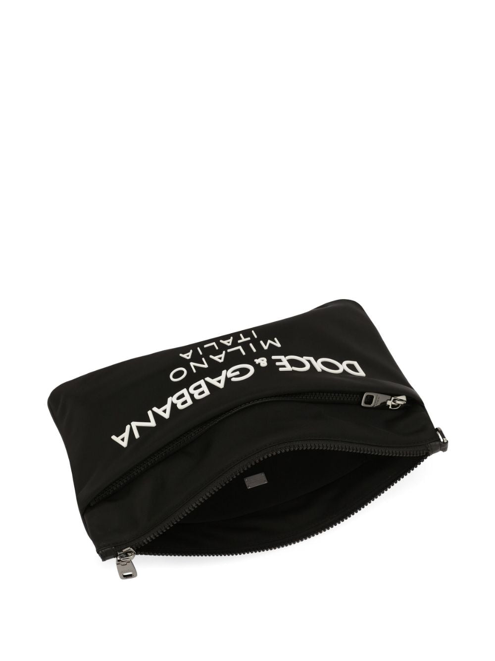 DOLCE & GABBANA Rubberized Logo Pouch Handbag