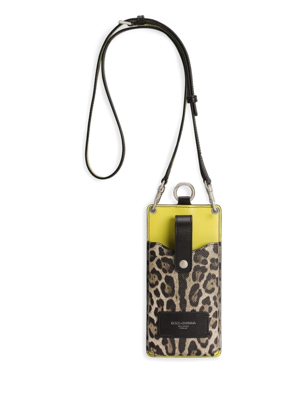 DOLCE & GABBANA Calfskin Mobile Phone Case with Adjustable Neck Strap