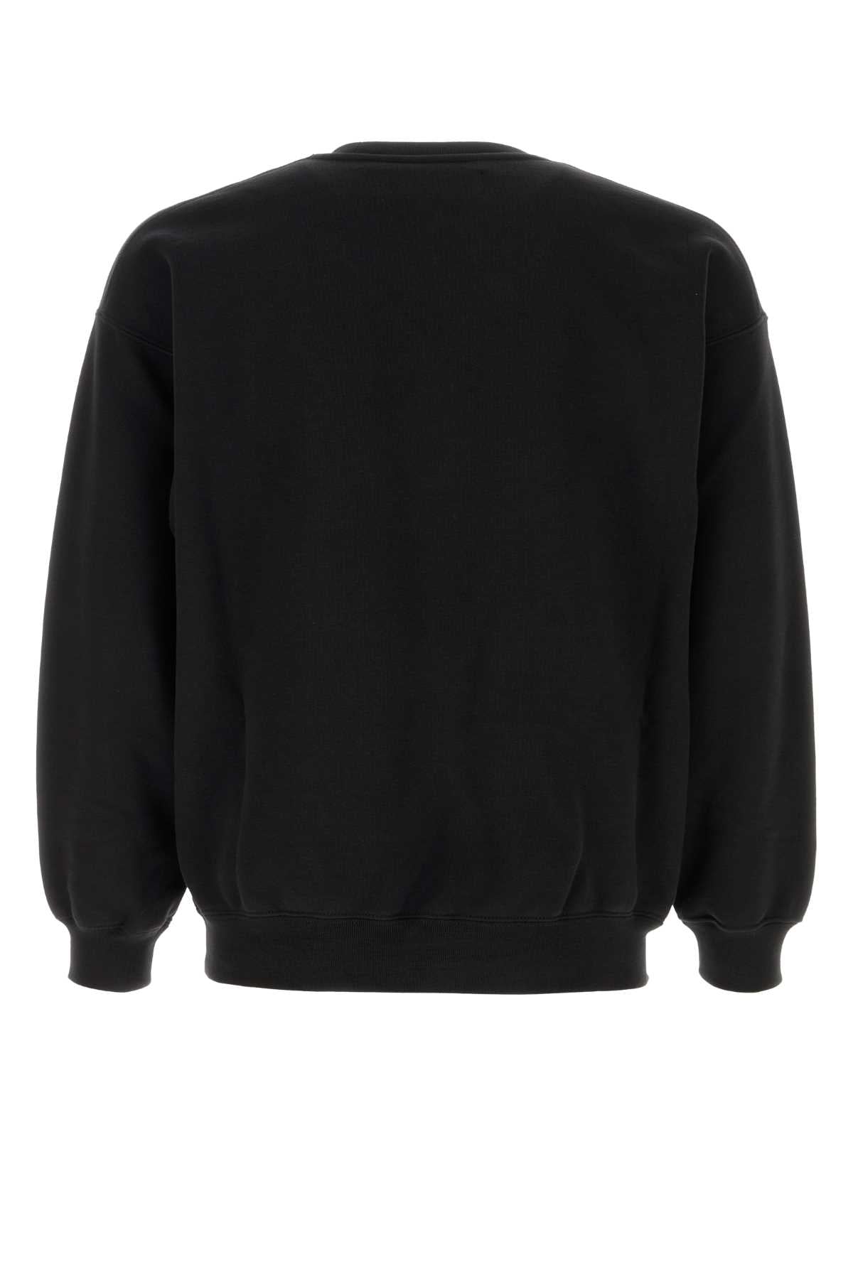 BARRACUTA Oversize Cotton Blend Crew Neck Sweatshirt