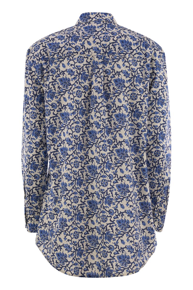 MC2 SAINT BARTH Floral Long Sleeve Overfit Shirt