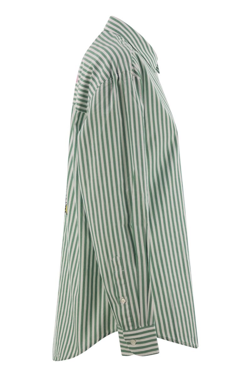 MC2 SAINT BARTH Brigitte Long Striped Shirt with Hello Kitty