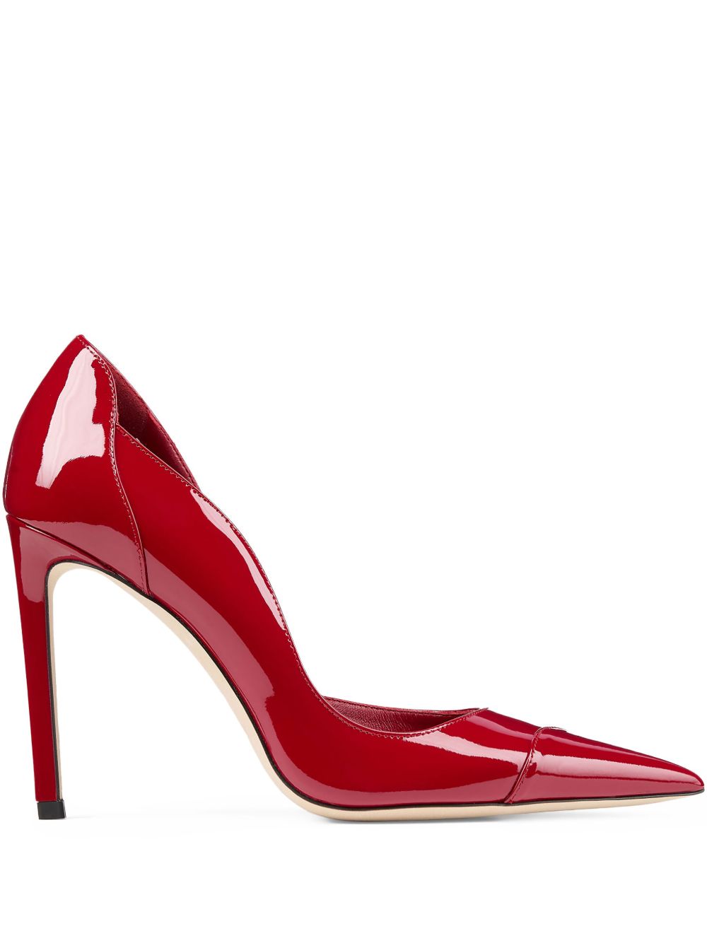JIMMY CHOO Pointed Toe Patent Leather Pumps with 100MM Heel