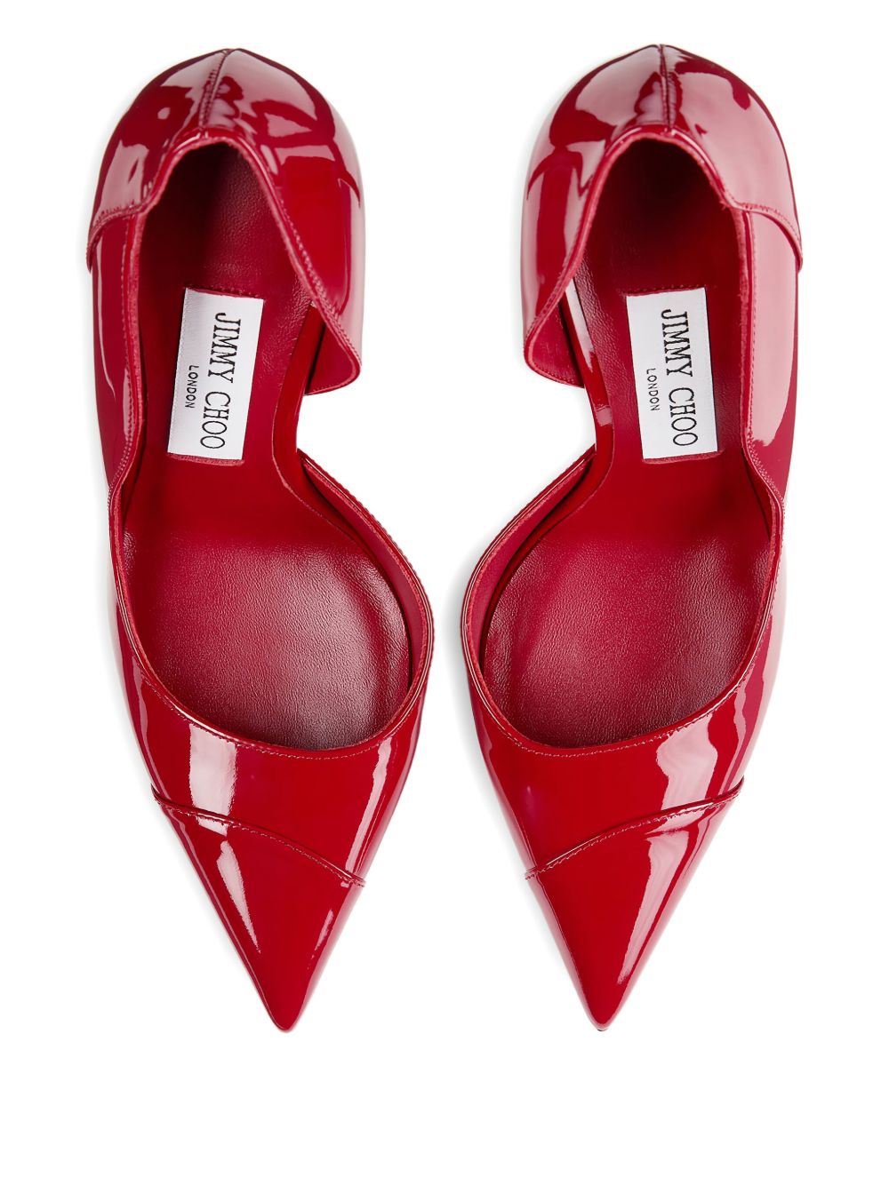 JIMMY CHOO Pointed Toe Patent Leather Pumps with 100MM Heel