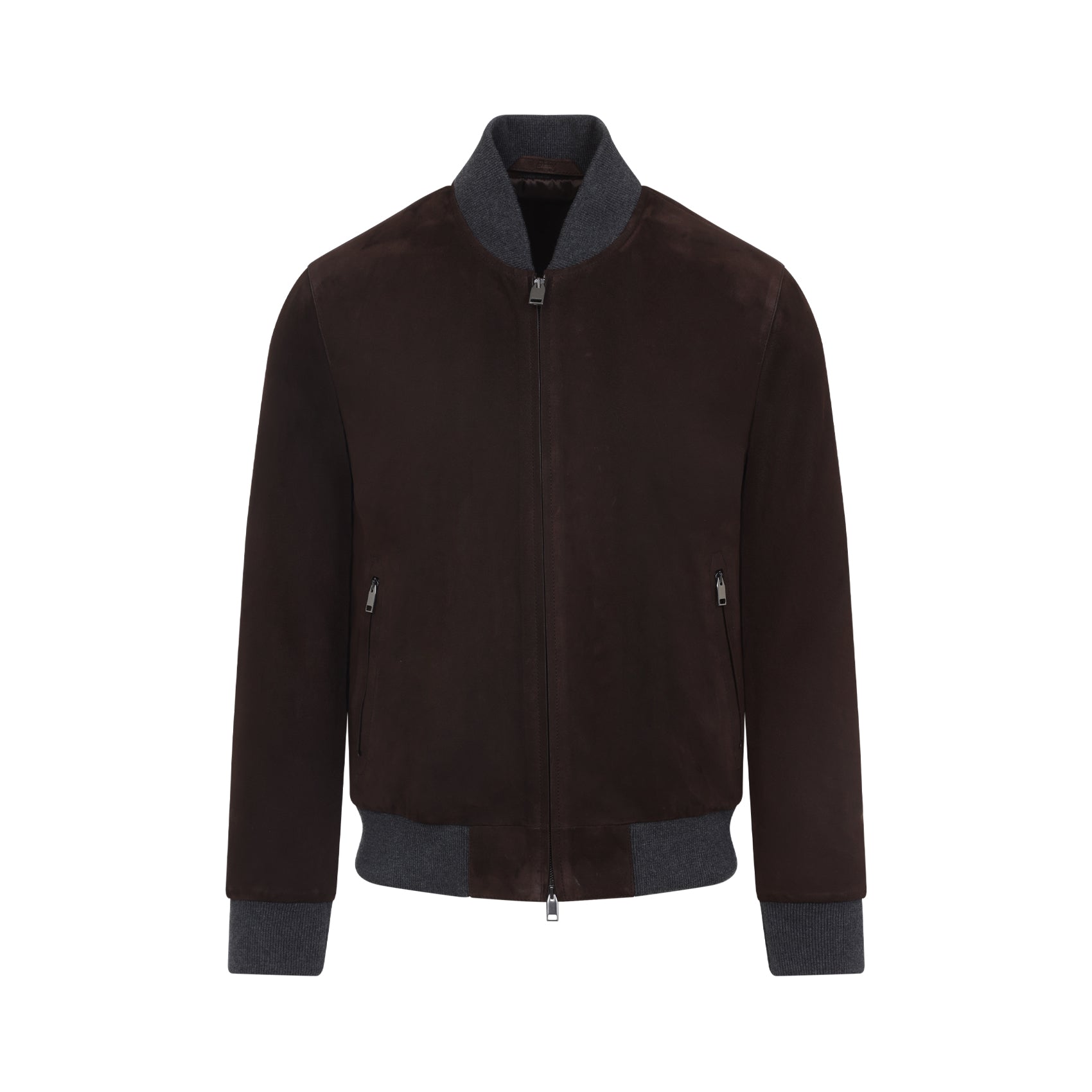 BRIONI Luxury Suede Leather Jacket for Men - Elegant Fit