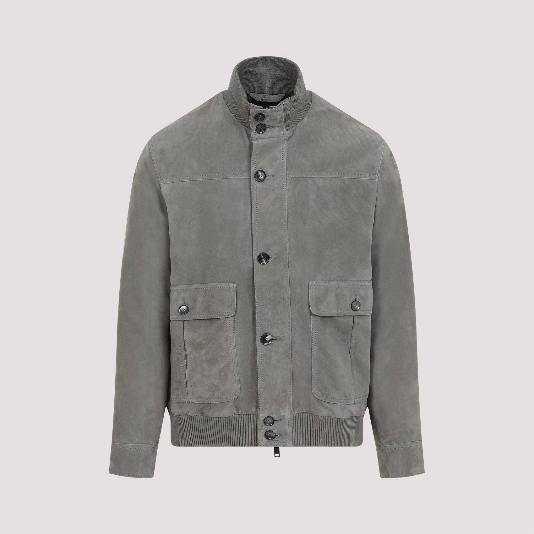 BRIONI Sleek Loden Suede Leather Jacket for Men