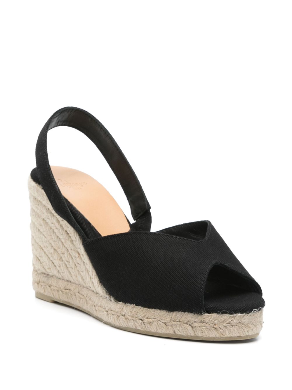 CASTAÑER High Wedge Espadrilles with Elastic Slingback for Women