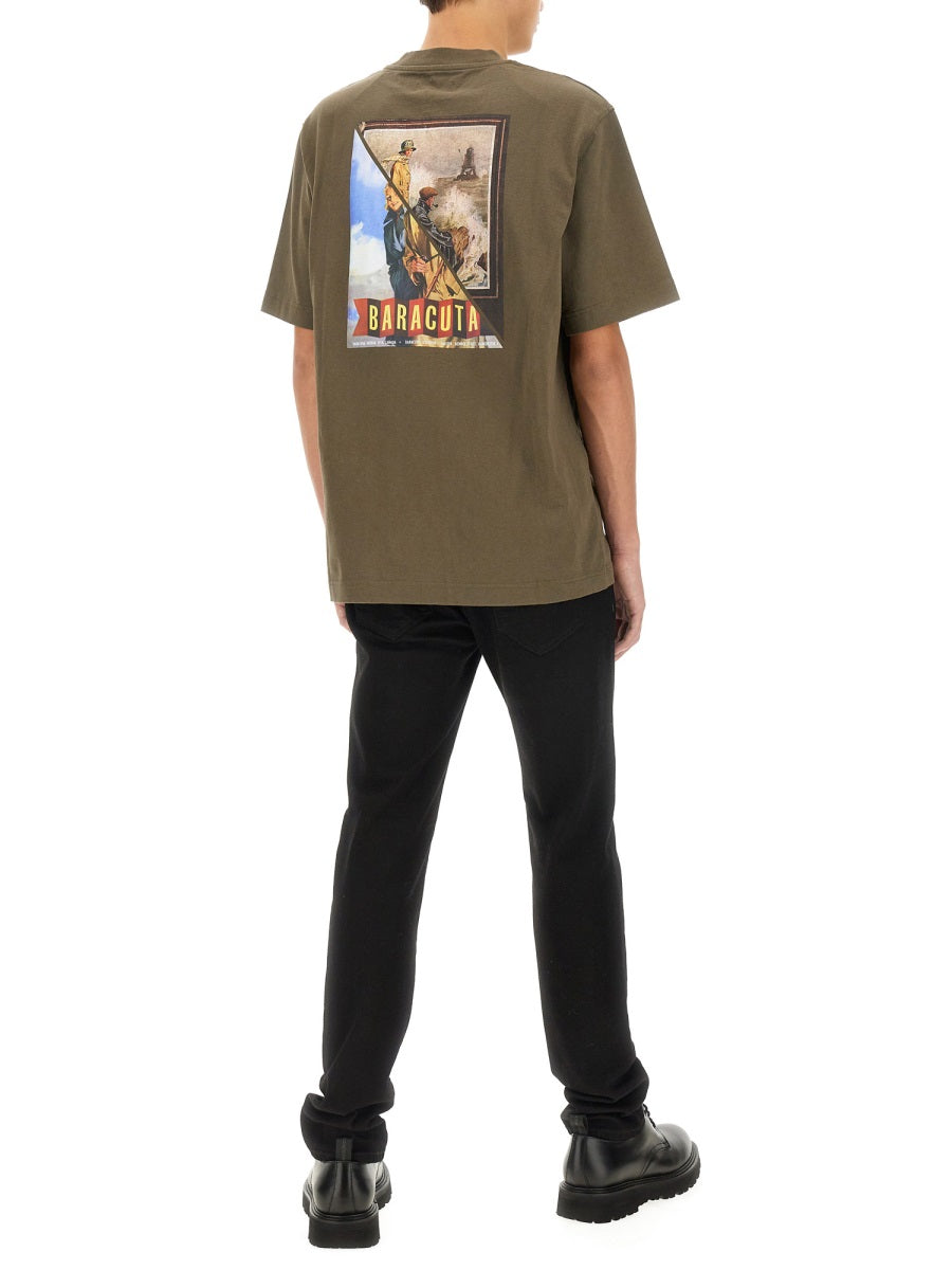 BARRACUTA Relaxed Fit Logo T-Shirt - Size L