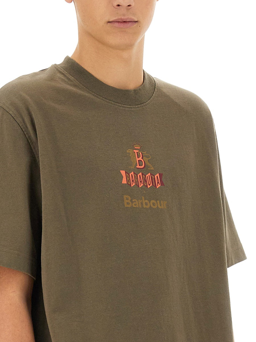 BARRACUTA Relaxed Fit Logo T-Shirt - Size L