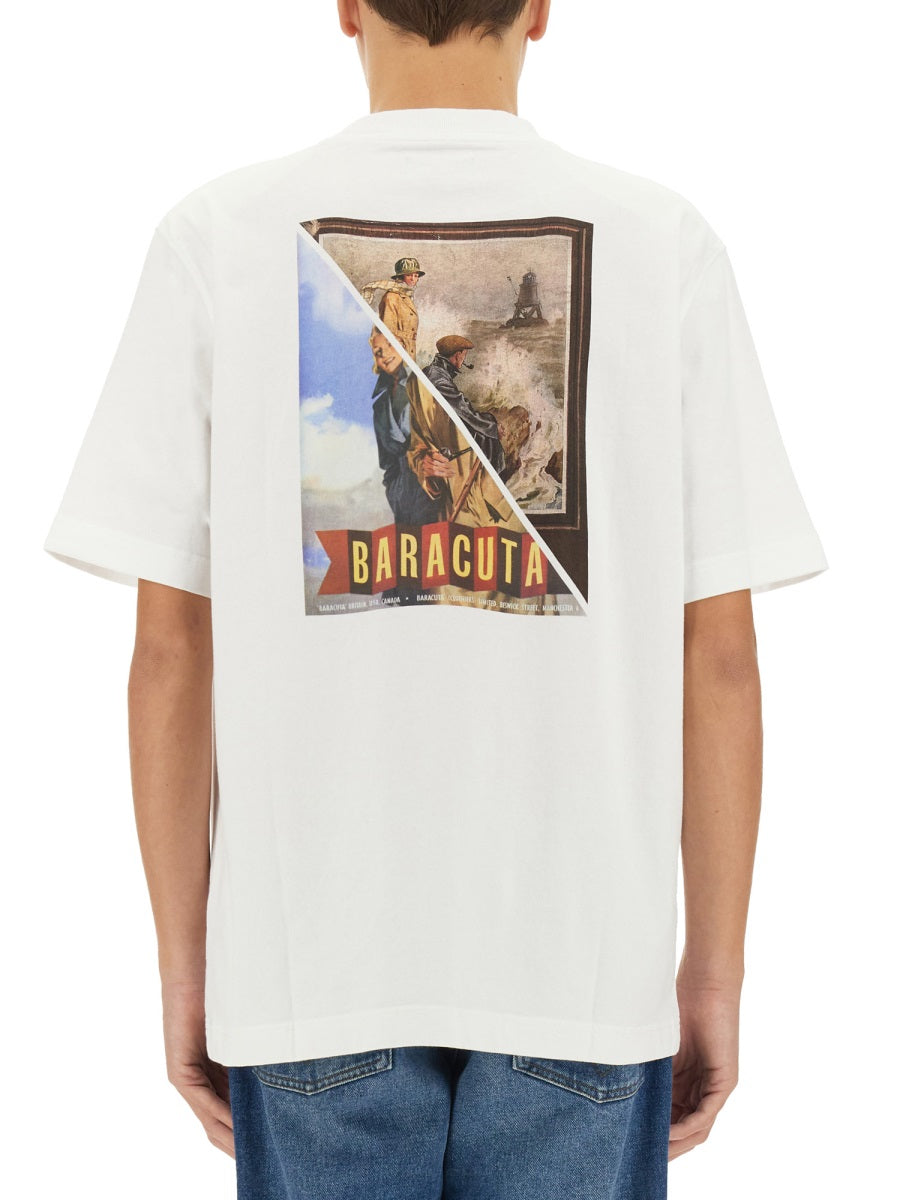 BARRACUTA Relaxed Fit Logo T-Shirt - Size L