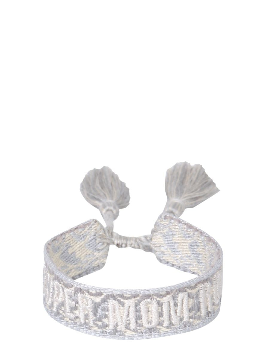 LABEL K Braided Fabric Bracelet - Super Mom Rock