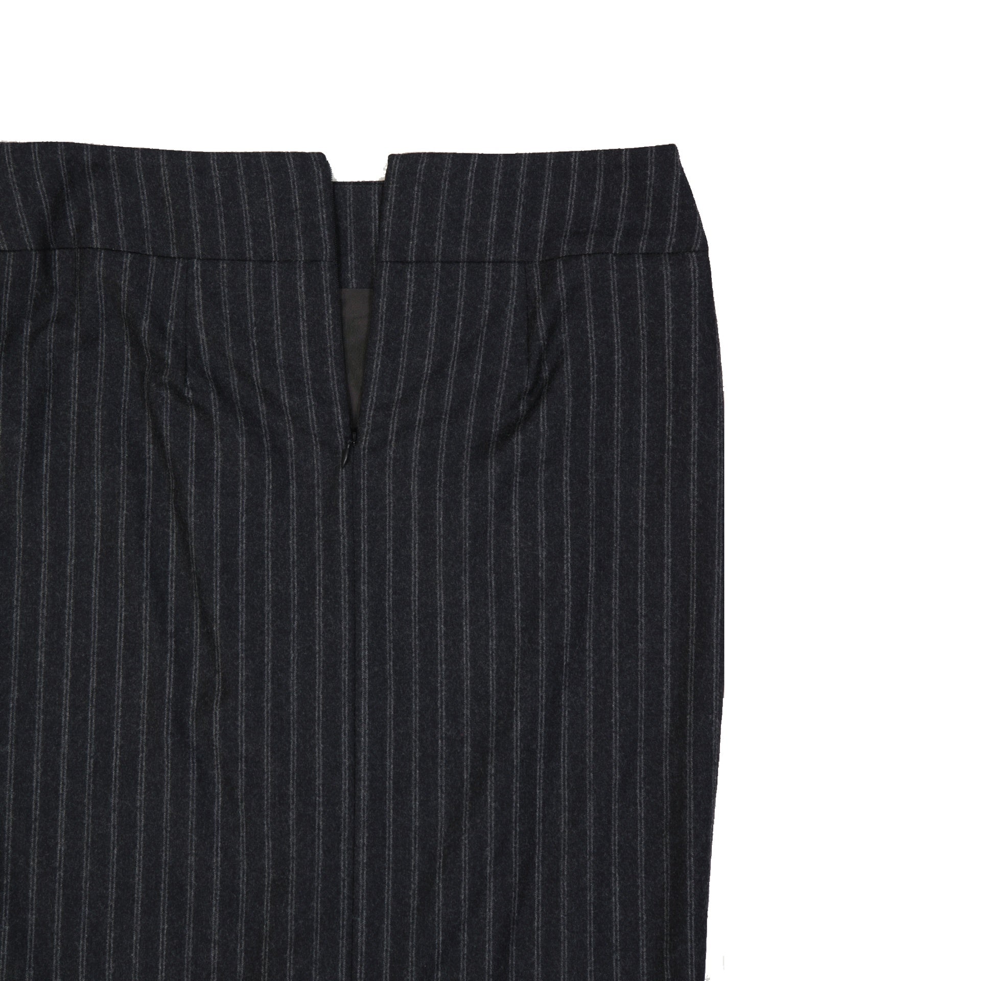 BRUNELLO CUCINELLI Wool Striped Skirt with Deep Vent for Women
