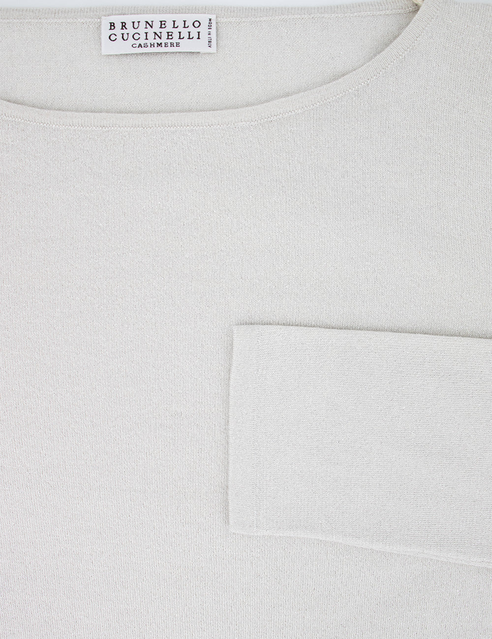 BRUNELLO CUCINELLI Luxurious Cashmere Sweater with Boat Neckline