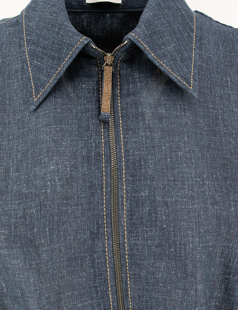 BRUNELLO CUCINELLI Chic Long Linen Dress with Half-Zip Waist