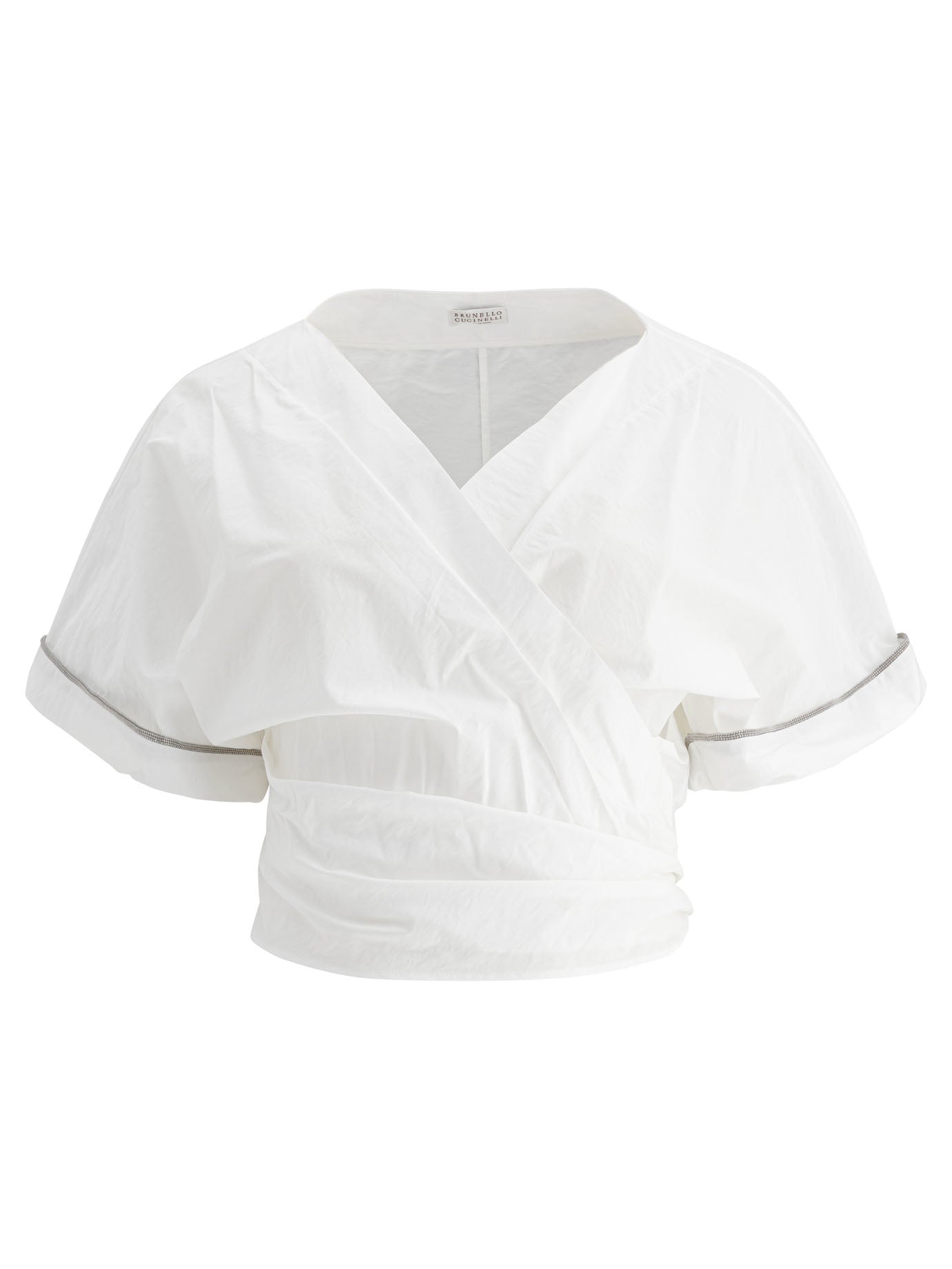 BRUNELLO CUCINELLI Kimono-Style Top with Shiny Trims