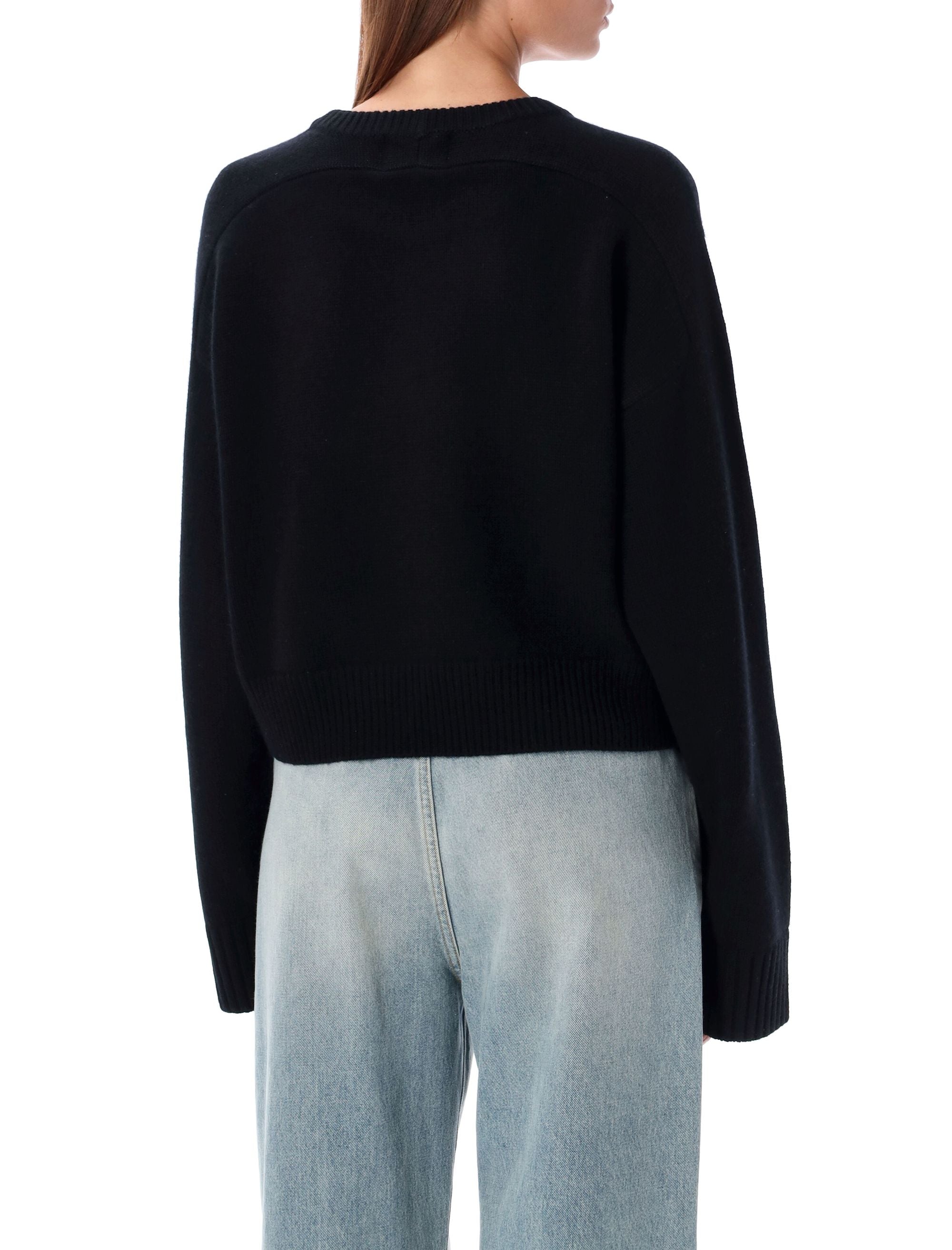 LOULOU Cropped Relaxed Fit Sweater - Size S