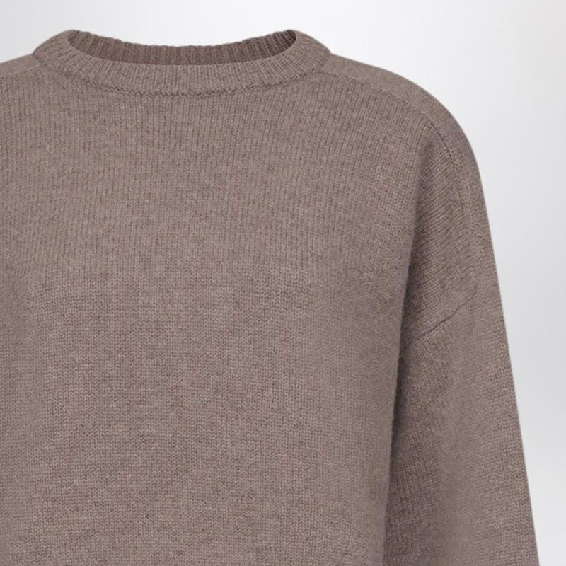 LOULOU DE SAISON Cropped Round-Neck Sweater in Luxurious Blend